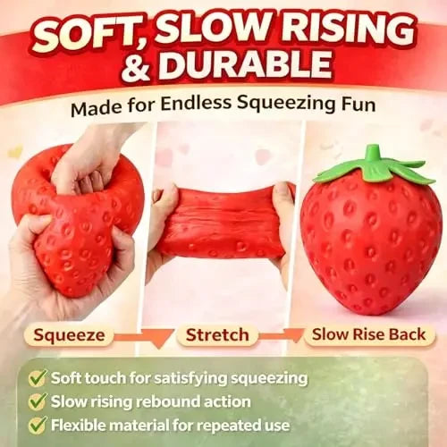 Giant Strawberry Squeeze Toy